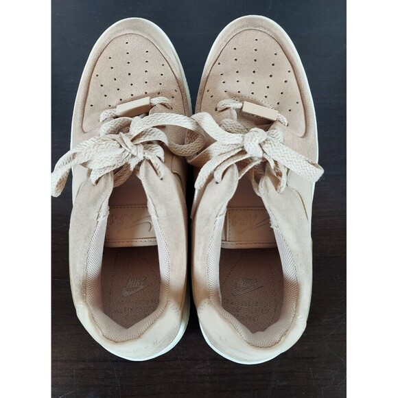 Nike Womens Air Force 1 Sage Low Sneakers Shoes Pink AR5339-201 Suede Lace Up 7 - Picture 6 of 8